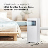 TCL - 150 Sq. Ft. 5,100 BTU SACC Smart Portable Air Conditioner H5P44W - White