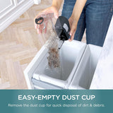 Shark HH202 Ultralight Corded Handheld Vacuum with Self-Cleaning Power Brush & Crevice Tool, Hypervelocity Suction & Removable Dust Cup, Perfect for Pets, Teal, 0.35 Qt