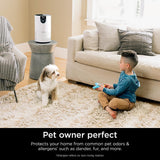 Shark HP102 Air Purifier with Nanoseal HEPA, Cleansense IQ, Odor Lock, Cleans up to 500 Sq. Ft, White