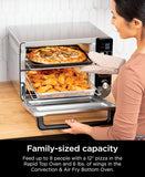 Ninja DCT401 12-in-1 Double Oven with FlexDoor, FlavorSeal & Smart Finish, Rapid Top Convection and Air Fry Bottom , Bake, Roast, Toast, Air Fry, Pizza and More, Stainless Steel