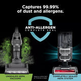 Shark UV730 Navigator Lift-Away Upright Vacuum, PowerFins HairPro Self-Cleaning Brushroll, HEPA Filter with Anti-Allergen Technology, LED Headlights, Swivel Steering