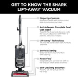 Shark UV730 Navigator Lift-Away Upright Vacuum, PowerFins HairPro Self-Cleaning Brushroll, HEPA Filter with Anti-Allergen Technology, LED Headlights, Swivel Steering