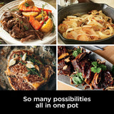 Ninja MC1000 Foodi PossibleCooker 8.5 Quart Multi-Cooker, with 4-in-1 Slow Cooker, Dutch Oven & More, Glass Lid & Integrated Spoon, Nonstick, Oven Safe Pot to 500°F
