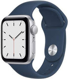 Apple Watch SE 2021 MKQ43 GPS 44mm Silver Aluminium Abyss Blue Sport Band
