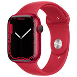 Apple Watch Series 7 (GPS) 45mm RED Aluminum Case with RED Sport Band ( MKN93LL )