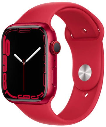 Apple Watch Series 7 (GPS ) 41mm (PRODUCT)Red Aluminum Case with (PRODUCT)Red Sport Band (MKN23)