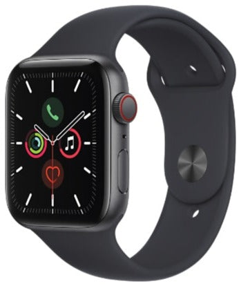 Apple Watch SE (GPS+Cellular) 44mm -Space Gray Aluminum Case with Midnight Sport Band  - (MKRR3LL/A | MKRR3CL/A)