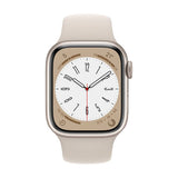 Apple Watch Series 8 (GPS+CELLULAR) 41mm Starlight Aluminium Case with Starlight Sport Band- Size:M/S -  (MNV03LL/A)