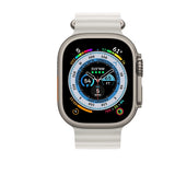 Apple Watch Ultra 49mm (GPS+CELLULAR) Titanium Case with White Ocean Band (MNH83LL/A)