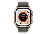 Apple Watch Ultra 49mm (GPS+CELLULAR) Titanium Case with Green Alpine Loop (MQEX3LL/A)