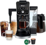 Ninja DualBrew System 14-Cup Coffee Maker, Single-Serve Pods & Grounds, 4 Brew Styles, Built-In Fold Away Frother, 70-oz. Water Reservoir & Carafe, Black (CFP451CO)