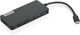 Lenovo USB-C 7-in-1 Hub, with USB-C Laptop Charging Port, USB 3.1, USB 2.0, HDMI, TF Card Reader, SD Card Reader, GX90T77924, Iron Grey