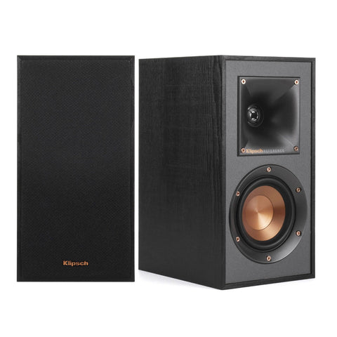Klipsch R-41M Reference Bass-Reflex Design Bookshelf Speakers – Black – Pair