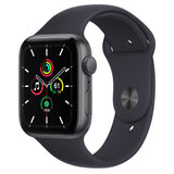 Apple Watch SE 44mm (GPS) Space Gray Aluminium Case with Midnight Sport Band (MKQ63)