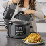 Ninjia Foodi Cooker, Pressure Cooker, Air Fryer All-in-One 6.5 qt White/Black  (OP302HW)