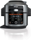 Ninja OL501 Foodi 6.5 Qt. 14-in-1 Pressure Cooker Steam Fryer with SmartLid, that Air Fries, Proofs & More, with 2-Layer Capacity, 4.6 Qt. Crisp Plate & 25 Recipes (OL501)