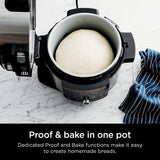 Ninja OL501 Foodi 6.5 Qt. 14-in-1 Pressure Cooker Steam Fryer with SmartLid, that Air Fries, Proofs & More, with 2-Layer Capacity, 4.6 Qt. Crisp Plate & 25 Recipes (OL501)