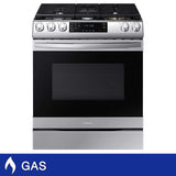 Samsung 6.0 cu. ft. Front Control Slide-in Gas Range with Air Fry (NX60T8511SS)