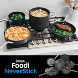 Ninja C39600 Foodi NeverStick Premium Hard-Anodized 13-Piece Cookware Set, Guaranteed to Never Stick, Nonstick, Durable, Oven Safe to 500??F, Grey
