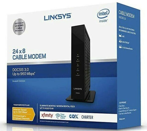 Linksys DOCSIS 3.0 24X8 Cable Modem CM3024