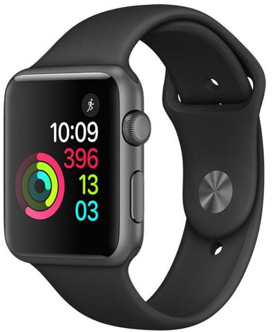 Apple Watch Series 1 42mm Space Gray Aluminum Case - Black Sport Band (MP032LL/A)